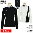 【30%OFF SALE】フィラ フィラゴルフ FILA GOLF レディース ハイネックシャツ 長袖 モックネックシャツ 裏微起毛 保温 UVカット バイカラ...