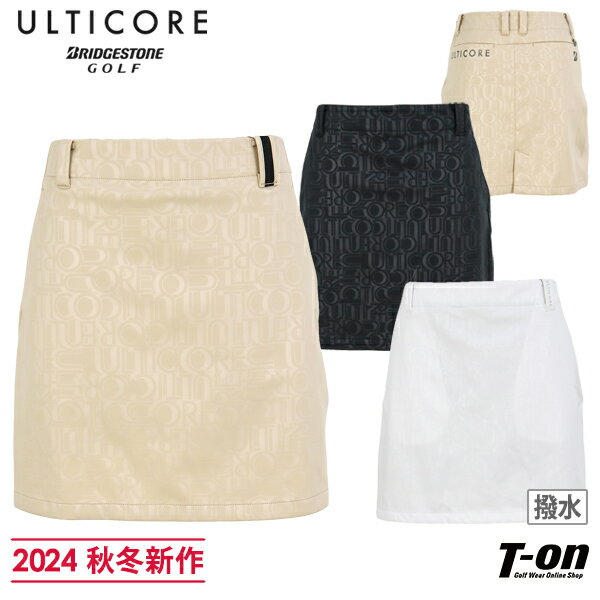 アルティコア ブリヂストン ゴルフ ULTICORE BRIDGESTONE GOLF レディース スカート インナーパンツ一体型仕様 撥水 4WAYストレッチ 3Dロゴ 総柄プリント 微光沢素材 M〜3L 【送料無料】 2024 秋冬 新作 ゴルフウェア