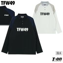 【タイムセール 8/18 13:00迄 20%OFF】ティーエフダブリュー フォーティーナイン TFW49 メンズ ポロシャツ 長袖 撥水 ストレッチ ロゴプリント 肩配色切替デザイン メッシュ襟 ラグランスリーブ 【送料無料】 ゴルフウェア(4)