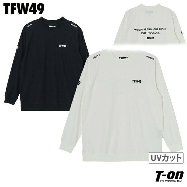 ティーエフダブリュー フォーティーナイン TFW49 メンズ トレーナー クルーネック プルオーバー ストレッチ UVカット 防透け性 バックロゴプリント 部分リブ仕様 【送料無料】 2024 秋冬 新作 ゴルフウェア