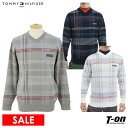 【30%OFF SALE】トミー ヒルフィガー ゴルフ TOMMY HILFIGER GOLF 日本正規品 メンズ セーター Vネック ニット ウール混紡 チェ...