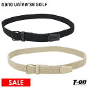 【30%OFF SALE】ナノユニバース ゴルフ NANOuniverse GOLF メンズ レディース ベルト ゴムメッシュベルト編込みベルト エラスティック...