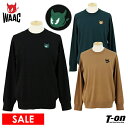 【30%OFF SALE】ワック WAAC 日本正規品 メンズ セーター クルーネック ニット ハイゲージニット ワッキーワッペン 【送料無料】 ゴルフウェア