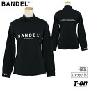 バンデル BANDEL レディース ハイネックシャツ 長袖 モックネックシャツ 裏微起毛 保温 UVカット ロゴプリント 【送料無料】 ゴルフウェア