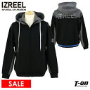 【50%OFF SALE】イズリール IZREEL メンズ ブルゾン フードパーカー フーディジャケット ストレッチ ダンボールニット素材 配色切替 ロゴワッペン 【送料無料】 ゴルフウェア