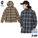 V12 ゴルフ ヴィ・トゥエルブ メンズ ブルゾン フード付きジャケット BB JKT 撥水 ストレッチ チェック柄 M〜3Lまで 【送料無料】 ゴルフウェア