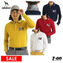 【50%OFF SALE】アダバット adabat メンズ ポロシャツ 長袖 吸湿発熱 ロゴデザイン 長袖ポロシャツ 【送料無料】 ゴルフウェア