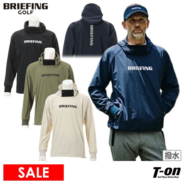 ブリーフィング ゴルフ BRIEFING GOLF メンズ ブルゾン パーカー フード付き スニードジャック ウインドブルゾン ストレッチ 軽量 撥水 ストレッチタフタ素材 ロゴプリント 【送料無料】 2024 秋冬 新作 ゴルフウェア