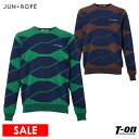 【60%OFF SALE】ジュン&ロペ ジュンアンドロペ JUN&ROPE メンズ セーター ニット クルーネック インターシャニット ロープ柄 ロゴ刺繍 【送...