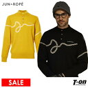 【タイムセール 5/7 13:00迄 60%OFF】ジュン&ロペ ジュンアンドロペ JUN&ROPE メンズ セーター ニット ハイネック ウール混 ロープ柄ジ...