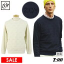 【30%OFF SALE】ゾーイ ZOY メンズ セーター ニット クルーネック 防風セーター 裏地付き ロゴ飛び柄編地 【送料無料】 ゴルフウェア
