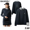 バンデル BANDEL レディース ハイネックシャツ 長袖 モックネックシャツ 裏微起毛 保温 防寒 衿リブロゴジャガード バックロゴプリント シリコンワッペン...