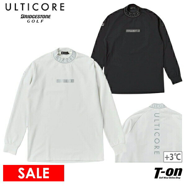 アルティコア ブリヂストン ゴルフ ULTICORE BRIDGESTONE GOLF メンズ ハイネックシャツ 長袖 モックネックシャツ +3℃ 4WAYストレッチ ロゴジャガード襟 バックロゴプリント M〜3L 【送料無料】 2024 秋冬 新作 ゴルフウェア その1