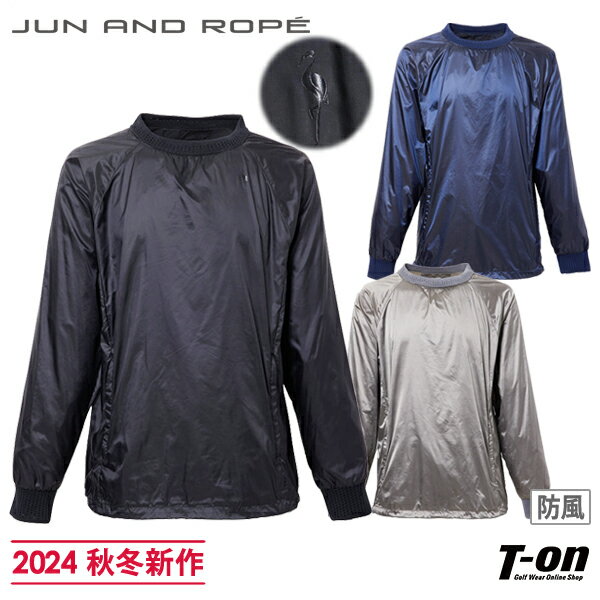 ジュン＆ロペ ジュンアンドロペ JUN＆ROPE メンズ ブルゾン ライトウェイトブルゾン スニードジャック プルオーバー 防風 軽量 リモンタ リップストップ素材 ロゴプリント 【送料無料】 2024 秋冬 新作 ゴルフウェア