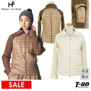 ヒールクリーク Heal Creek レディース ブルゾン 身頃中綿入り 袖リブニット切替 裏地付き 保温 撥水 後ろ身頃センターメッシュ切替 引きつれ軽減 メタルロゴプレート 【送料無料】 2024 秋冬 新作 ゴルフウェア その1