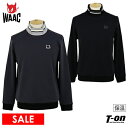 【30%OFF SALE】ワック WAAC 日本正規品 メンズ トレーナー 長袖 ハイネック モックネック 裏起毛 リブ配色ラインデザイン ワッキーワッペン 【...