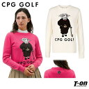 シーピージー ゴルフ CPG GOLF レディース セーター クルーネックセーター インターシャニット 羊柄グラフィック バックシリコンワッペン 【送料無料】 ...