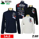 【30%OFF SALE】ガッチャ ガッチャゴルフ GOTCHA GOLF メンズ トレーナー 薄手トレーナー ハーフジップロンT 日本限定 ポップなワッペン使...