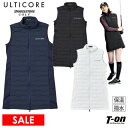 アルティコア ブリヂストン ゴルフ ULTICORE BRIDGESTONE GOLF レディース ワンピース ベスト 中綿ワンピース 前開き ロングベスト 保温 撥水 ストレッチ素材切替 カバーワンピース M〜3L 【送料無料】 2024 秋冬 新作 ゴルフウェア その1