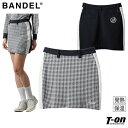 バンデル BANDEL レディース スカート 後ろ身頃裏起毛 保温 発熱 暖かい素材 千鳥柄 配色デザイン ロゴ刺繍 【送料無料】 ゴルフウェア