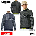 【30%OFF SALE】アドミラルゴルフ Admiral Golf 日本正規品 メンズ セーター クルーネックセーター ニットプルオーバー 遠赤保温 チェック...