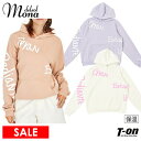 【30%OFF SALE】モナ デルソル MONA DELSOL レディース パーカー フーディー トレーナー 裏起毛 保温 ストレッチ ランダムロゴプリント ...