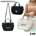 ミラーナインゴルフ MIRROR9GOLF レディース カートバッグ ラウンドバッグ カートポーチ ボア素材 ショルダーバッグにもなる 2WAY ロゴ刺繍 【送...