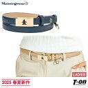 マンシングウェア Munsingwear レディース ベルト 細ベルト レザー調 スキニーベルト スクエアバックル ペンギン型パンチングデザイン Dカン付き ペ...