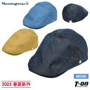 【タイムセール 5/7 13:00迄 10%OFF】マンシングウェア Munsingwear メンズ ハンチング デニム調素材 ストライプ裏地付き ペンギンカシ...