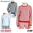 マンシングウェア Munsingwear レディース セーター クルーネック ニット ギンガムチェック 旗記号飛び刺繍 M〜3Lまで 【送料無料】 2025 春...
