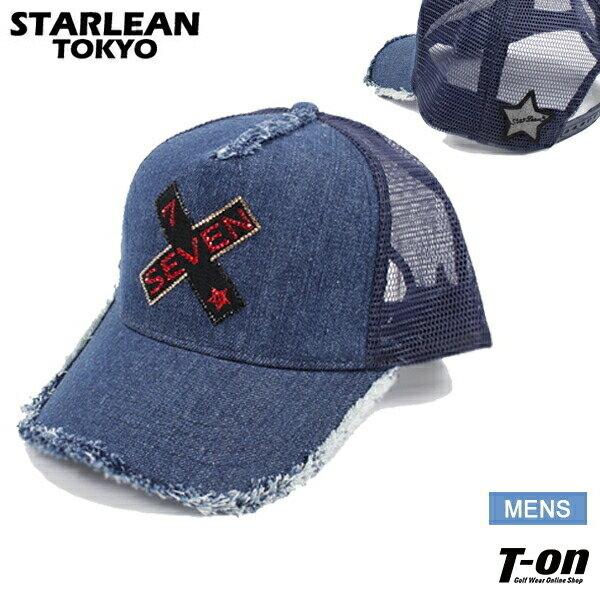 楽天【T-on】ティーオンスターリアン東京 STARLEAN TOKYO メンズ キャップ メッシュキャップ デニムキャップ ダメージ加工 ロゴ刺繍 2024 春夏 新作 ゴルフ