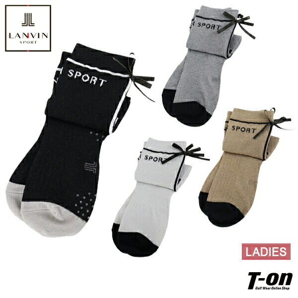 ランバン スポール LANVIN SPORT 日本正規品 レディース ソックス レギュラー丈ソックス 普通丈 ラメ糸混紡 リボン付き ロゴジャガード 2024 春夏 新作 ゴルフのサムネイル