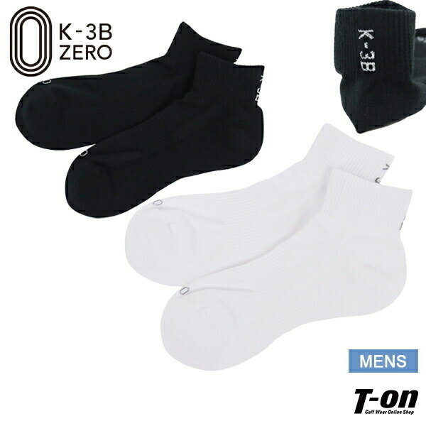 ケースリービーゼロ K-3B ZERO メンズ ソックス スニーカー丈ソックス アンクル丈ソックス 足底パイルクッション付き マルチファンクションPILEソックス ロゴデザイン ゴルフ