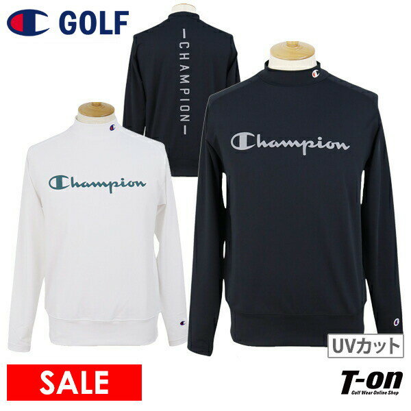 【30％OFF SALE】チャンピオン チャンピオン ゴルフ Champion 日本正規品 メンズ ハイネックシャツ 長袖 モックネックシャツ UVカット 抗菌防臭 速乾 ストレッチ ロゴデザイン バックロゴプリント ゴルフウェア