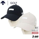 デサントゴルフ デサント DESCENTE GOLF レディース キャップ ストレッチキャップ ナイロン素材 UVカット 耐久はっ水 内側ロゴジャガードゴム シリコンロゴ 2024 春夏 新作 ゴルフ