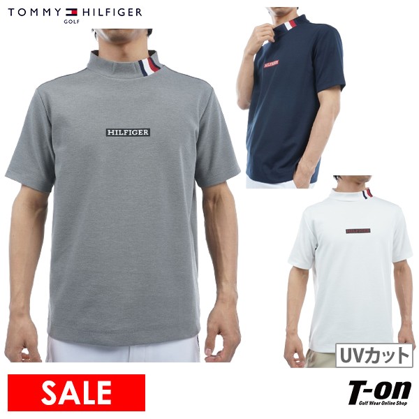 【30％OFF SALE】トミー ヒルフィガー ゴルフ TOMMY HILFIGER GOLF 日本正規品 メンズ ハイネックシャツ 半袖 モックネックシャツ UVカット 吸水速乾 ストレッチ BOXロゴ M～3Lまでご用意 2024 春夏 新作 ゴルフウェア