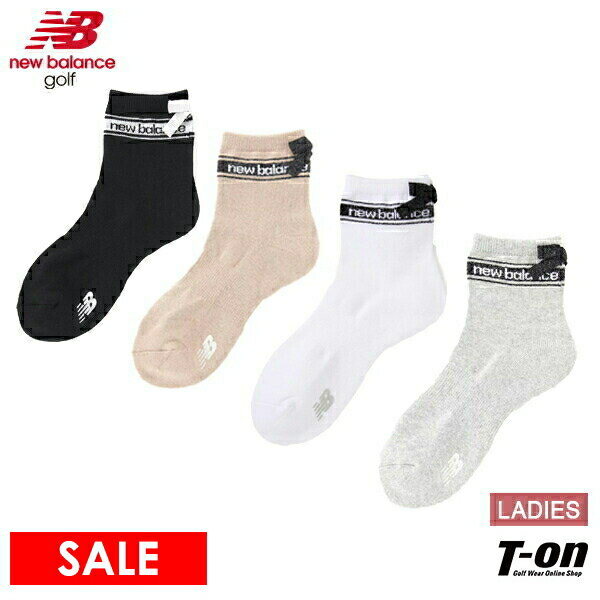 ニューバランス ゴルフ new balance golf レディース ソックス ショート丈ソックス 足底パイルクッション付 抗菌 防臭 ラメラインロゴ ラメリボン付き ゴルフのサムネイル