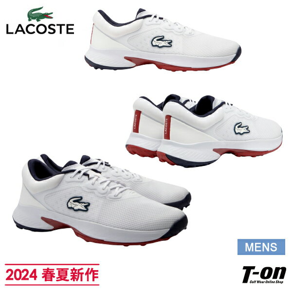 ラコステ スポーツ LACOSTE SPORT 日本正規品 メンズ シューズ ゴルフシューズ スパイクレスシューズ GOLF POINT 124 1 SMA トリコロールカラー ワニロゴワッペン 【送料無料】 2024 春夏 新作 ゴルフ