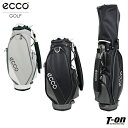 エコーゴルフ ECCO GOLF 日本正規品 メンズ レディース キャディバッグ 9型 レザー調素材 モノトーン ロゴ刺繍 【送料無料】 ゴルフ