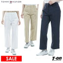 トミー ヒルフィガー ゴルフ TOMMY HILFIGER GOLF 日本正規品 レディース パンツ ロングパンツ ワイドパンツ ナイロン素材 ストレッチ 裾スピンドル付き ジョガーパンツシルエットにもなる 【送料無料】 2024 春夏 新作 ゴルフウェア