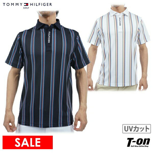 トミー ヒルフィガー ポロシャツ メンズ トミー ヒルフィガー ゴルフ TOMMY HILFIGER GOLF 日本正規品 メンズ ポロシャツ 半袖 UVカット 吸水速乾 ストレッチ マルチストライプ柄 ロゴ刺繍 【送料無料】 2024 春夏 新作 ゴルフウェア