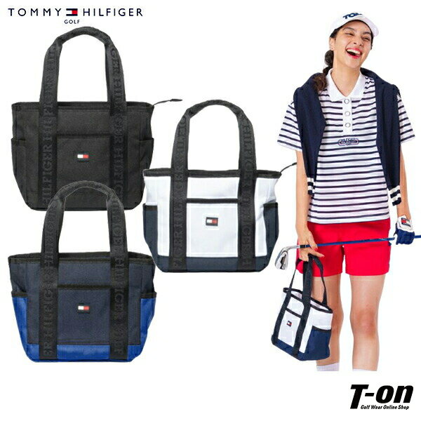 トミー ヒルフィガー ゴルフ TOMMY HILFIGER GOLF 日本正規品 メンズ レディース カートバッグ ラウンドバッグ トートバッグ カラーブロック ジャガードロゴテープ 底板付き 2024 春夏 新作 ゴルフ