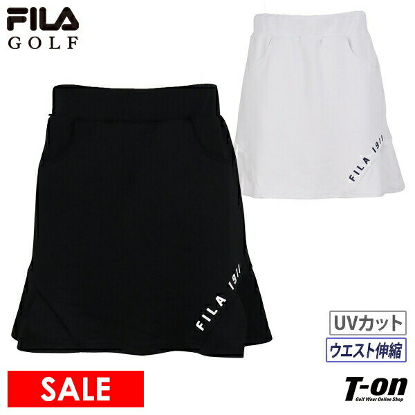 フィラ フィラゴルフ FILA GOLF レディース スカート インナーパンツ一体型 UVカット 吸汗速乾 ストレッチ 裾フレアデザイン ロゴプリント 2024 春夏 新作 ゴルフウェア