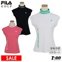 フィラ ポロシャツ レディース フィラ フィラゴルフ FILA GOLF レディース ハイネックシャツ 半袖 ノースリーブ フレンチスリーブ モックネックシャツ UVカット 接触冷感 ロゴジャガード襟 2024 春夏 新作 ゴルフウェア