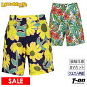 ラウドマウス ゴルフ LOUDMOUTH GOLF 日本正規品 日本規格 メンズ パンツ ショートパンツ ハーフパンツ シアサッカー素材 接触冷感 UVカット ストレッチ ウエスト伸縮 フラワープリント M～4L…