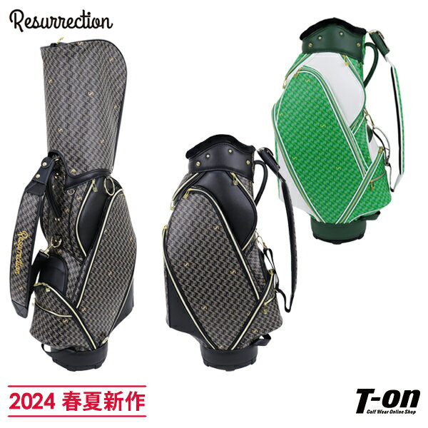 レザレクション Resurrection メンズ レディース キャディバッグ 9型 Oriona No.3 オリオラNO.3 ジオメトリック柄 幾何学柄 ロゴ刺...