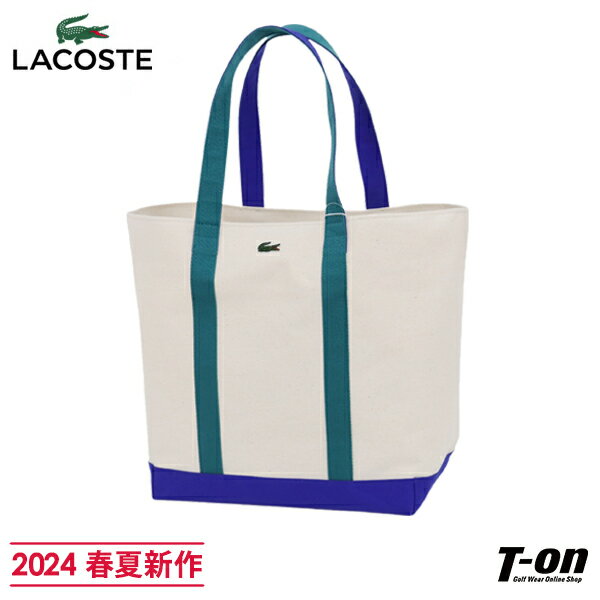 ラコステ 帆布・キャンバス トートバッグ メンズ ラコステ LACOSTE　日本正規品 メンズ レディース ボストンバッグ トートバッグ ビッグトートバッグ キャンバス地 配色ディテール ワンポイントロゴ 【送料無料】 2024 春夏 新作