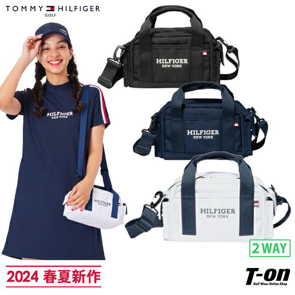 トミーヒルフィガー ショルダーバッグ メンズ トミー ヒルフィガー ゴルフ TOMMY HILFIGER GOLF 日本正規品 メンズ レディース カートバッグ ラウンドバッグ ミニボストンバッグ ショルダーバッグにもなる 2WAY 配色ロゴ 2024 春夏 新作 ゴルフ