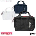 トミー ヒルフィガー ゴルフ TOMMY HILFIGER GOLF 日本正規品 メンズ レディース カートバッグ ラウンドバッグ Wジッパー開閉仕様 スクエア型 底鋲付 収納調整可能仕切り付き 配色ロゴ 2024 春夏 新作 ゴルフ