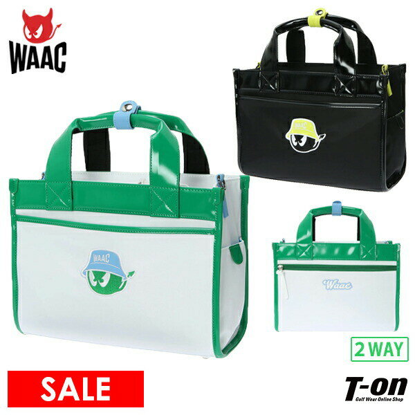 ワック WAAC 日本正規品 メンズ レディース カートバッグ ラウンドバッグ ショルダーバッグ 2WAY エナメル素材ディテール ワッキーワッペン WAACKY 【送料無料】 2024 春夏 新作 ゴルフのサムネイル